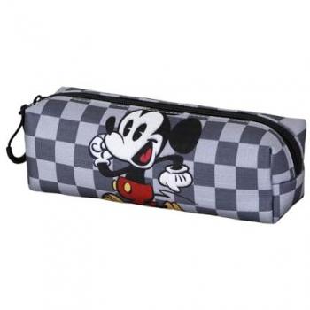 Estuche portatodo cuadrado Mickey Mouse Move de Karactermania, dimensiones 5x21x8 cm, color gris