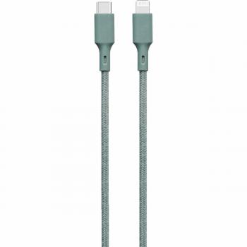 Cable Ecológico Lightning Intensidad 3A 2m Reciclable Verde