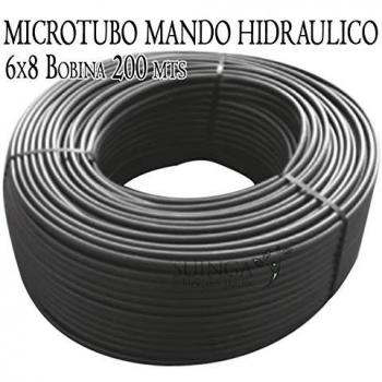 Microtubo Hidráulico Flexible 6x8mm Negro 200mts para Riego Agrícola