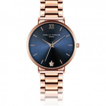 Amelia Parker Midnight Sky Link Women's Watch - Rose Gold - 38 mm