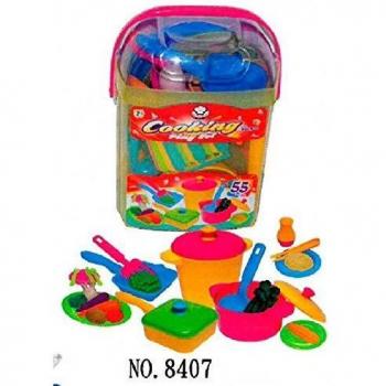 SUPER JUGUETE Cubo Set DE 55 Piezas DE Cocina