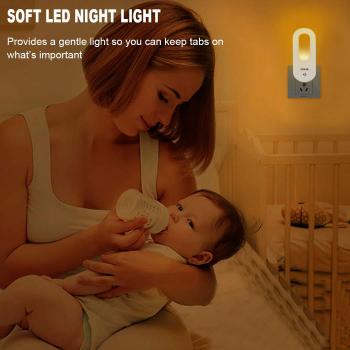 Luz Nocturna Infantil Enchufe, ESEYE 2pcs LED Lámpara de Noche Enchufe con Sensor de Luz, Luz de Noche para Habitación Bebé Niños, Pasillos, Dormitorio, Sala, Escalera, Garaje