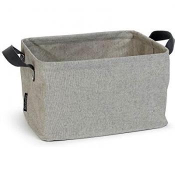 Cesta de Ropa Plegable Brabantia 105685, Resistente al Agua, con Asas Suaves, Gran Volumen 35L, Gris