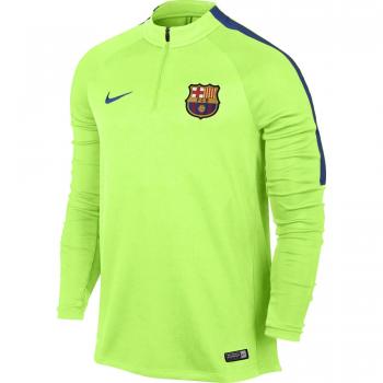 NIKE FCB M Nk Sqd Dril Camiseta de Manga Larga FC Barcelona, Hombre, Verde