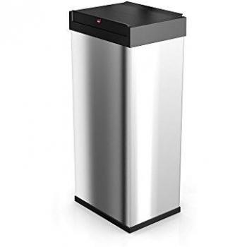 Contenedor de Basura Hailo Big-Box Swing XL 52L con Tapa Automática y Estructura de Acero Inoxidable