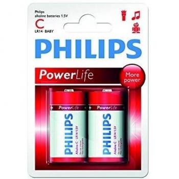 Pack de 2 Pilas C Philips LR14P2B10 1.5V Alcalinas