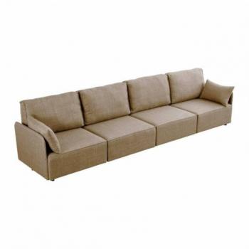 Sofá Modular Riposo A+A+B+B Estilo Contemporáneo Color Beige 366 CM Poliester 366x93x93