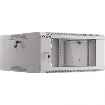 Rack de Pared 19 4U 570x600 con Montaje Rápido Color Gris Lanberg
