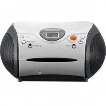 Lenco SCD-24 Radio CD/FM Estéreo Portátil con Antena Telescópica, Reproductor de CD y Color Blanco