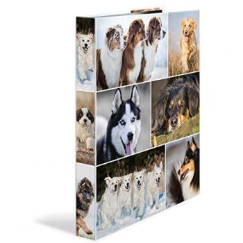 Carpeta de Anillas HERMA A4, 2 Anillas, Diseño de Perros, Cartón