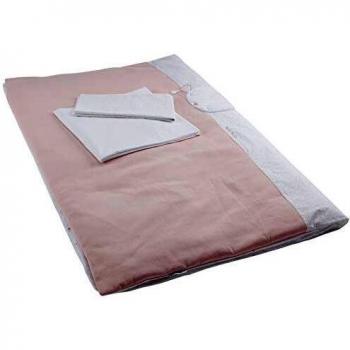 Petitpraia Sleepy Rosa Funda Nórdica Tríptica + Protector Cuna 70 + Relleno