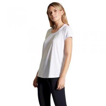 Camiseta Mujer Deporte Manga Corta T-shirt Bright Transpirable Blanco Gym Fitness Running Talla M
