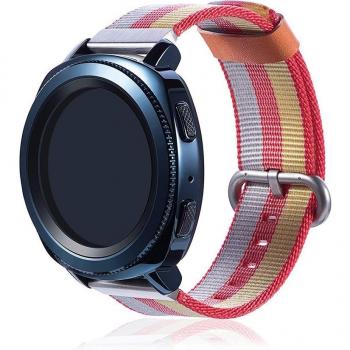 Correa universal de lona canvas rayado diseño para relojes de 22mm