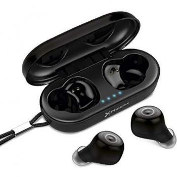 Phoenix Technologies - Auriculares Tactiles Bluetooth 5.0 inalambricos, Chipset Realtek, Cancelación Audio Exterior, Estuche de Carga, Manos Libres, Color Negro