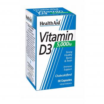 Health Aid Vitamin D3 5000iu Dietary Supplement - 30 Tablets