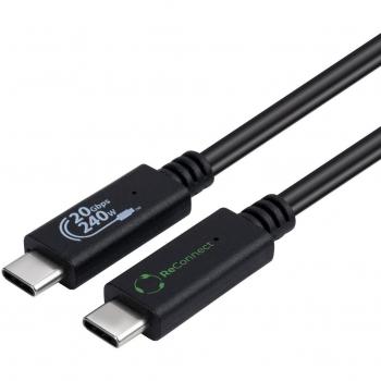 Cable USB-C MicroConnect ReConnect 0.25 m Alta Velocidad USB 3.2 Gen 2x2 Negro