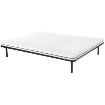 Conjunto de somier de láminas 140 x 190 cm + colchón de espuma desenfundable de 10 cm - NASUS de DREAMEA