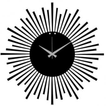 Reloj de Pared Geométrico 35 - Metal Negro - 50x0,15x50 cm