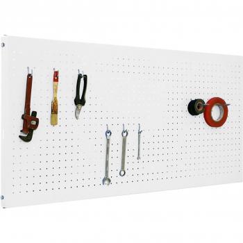 SimonRack Panel de Herramientas Organizador Pared 1200x600 mm Blanco con 8 Ganchos - Simonwork