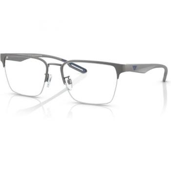 Emporio Armani EA1137 Eyeglasses for Men, Color 3003, Square Frame, Matte Gunmetal, Size 54, Blue Light Blocking Available
