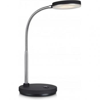 Lámpara de mesa FLEX negra 1 bombilla LED para interior