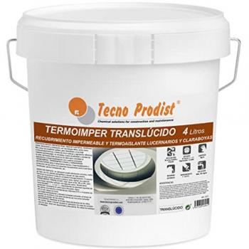 Termoimper Translúcido 4 Litros - Impermeabilizante Elástico Aislante Térmico para Claraboyas y Lucernarios
