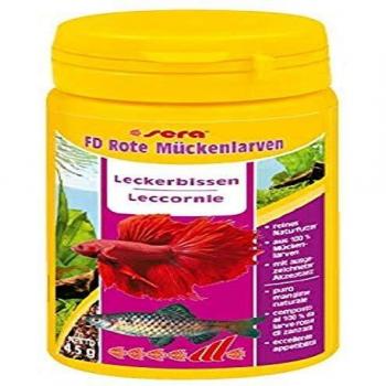 Sera FD Bloodworms (Larvas de Mosquito Rojas) para Peces Ornamentales, 50 ml