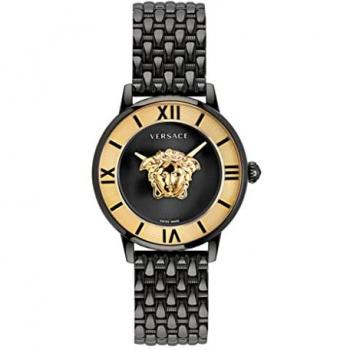 Versace Ladies Black Stainless Steel La Medusa Quartz Watch
