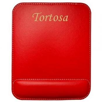 Almohadilla de cuero sintético de ratón personalizado con el texto: Tortosa