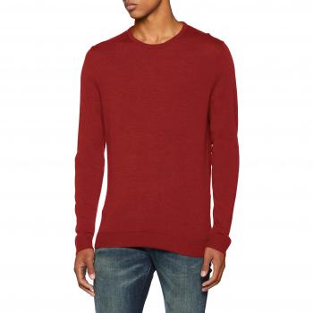 SELECTED HOMME Slhtower Merino Crew Neck B Noos, suéter para Hombre, Rojo