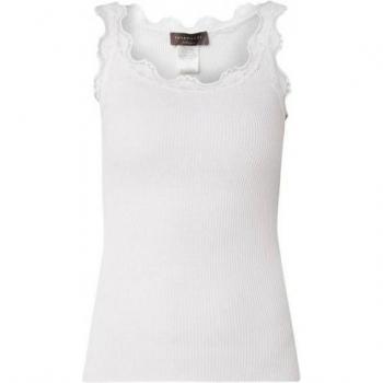 Rosemunde Babette Silk Blend Lace Tank Top - Feminine Sleeveless Design in White, Size S
