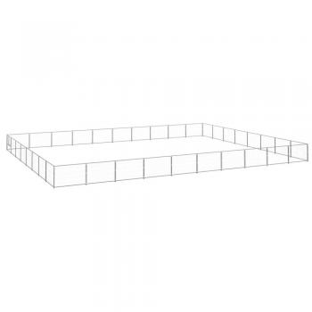 vidaXL Dog Kennel Silver 80 m² Steel