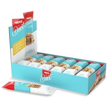 Prozis Diet Bar 12x35g - Delicioso Aperitivo Masa para Galletas con Trozos de Chocolate - Rico en Proteína y Bajo en Hidratos de Carbono y Azúcares - Libre de Culpa