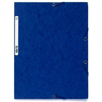 Exacompta 3 flap folder with label, A4 Blue Azul - Carpeta
