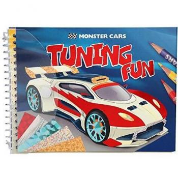 Depesche 10300 Libro para Colorear Monster Cars Tuning Fun, Multicolor