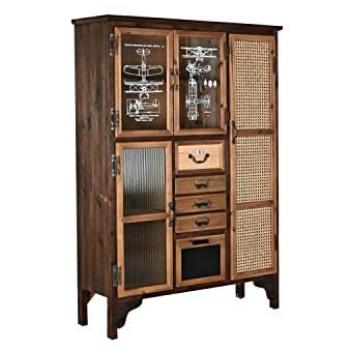 Vitrina DKD Home Decor Abeto Cristal 98 x 33,5 x 142 cm