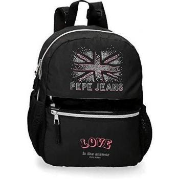 Pepe Jeans Ada Mochila de Paseo Negro 25x32x12 cms Poliéster 9,6 L