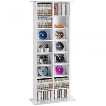 Vevor 8-Layer Multimedia Storage Cabinet, Holds Up to 464 CDs, Adjustable Shelves with 16 Compartments for Organizing and Protecting Collections