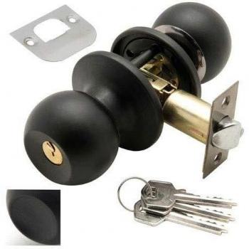 Wolfpack 3030575 Pomo Puerta Wolfpack Con Llave Negro