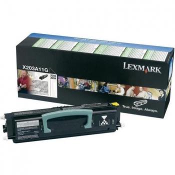 Lexmark X203A11G Black Toner Cartridge, Page Yield: 2500 pages, Printing Colours: Black, Quantity per Pack: 1 pc(s), Toner-Kit Return Program