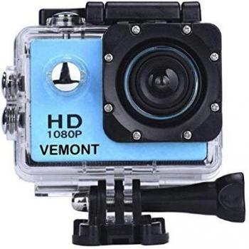 YMHX Vemont Cámara Deportiva 1080P HD Impermeable 30M Pantalla de 2.0 Lente de Gran Angular de 120 Grados Multiples Accesorios para Deportes y Actividades, Buceo, Nadar, Correr, Ciclismo, etc.