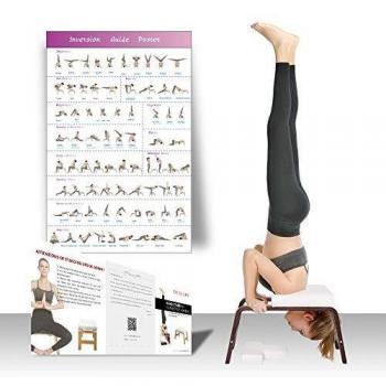 Restrial Life Silla de Inversión Yoga - Silla de Yoga de pie para la Familia, el Gimnasio - Almohadillas de Madera y PU - Alivie la Fatiga y desarrolle el Cuerpo
