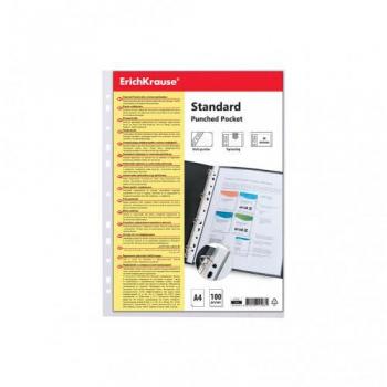Set de 100 Fundas Multitaladros Fizzy Clear, 30 Micras, Formato A4, Transparente Erich Krause 67330