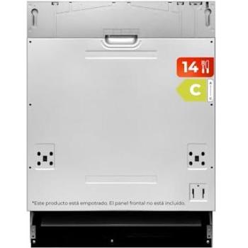 Lavavajillas Integrable Evvo Di.2 Pro, Eficiencia C, 60 cm, 14 Cubiertos, 8 Programas, Inox, Programa Rápido 30 Minutos, Bandeja Superior Ajustable