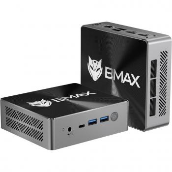 Mini PC BMAX B8 Plus, Intel Core i5-12600H, 12 núcleos hasta 4.5GHz, 24GB LPDDR5 RAM, 512GB SSD, WiFi dual band 2.4