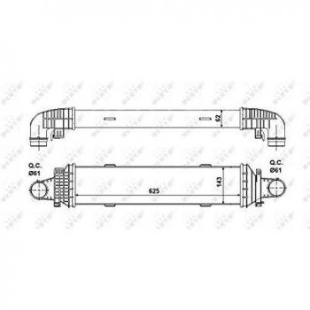 Intercooler NRF 30504 - Intercooler de alto rendimiento, fabricado en aluminio, diseñado para optimizar la refrigeración del aire comprimido, compatible con diversos modelos de vehículos, fácil instalación y alta durabilidad
