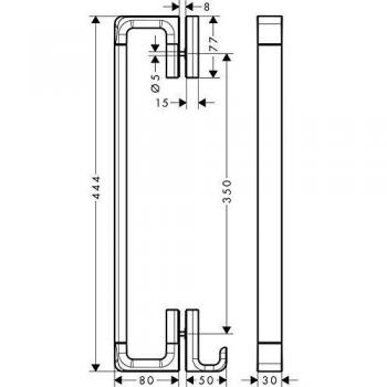 Hansgrohe Manilla de ducha HG Axor Universal Accessories 444mmm cromo