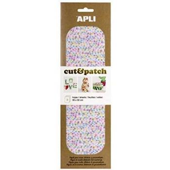 APLI - Papel Cut&Patch Estrellas pequeñas 3 hojas