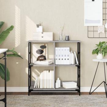 Estantería Sonoma de madera multicapa gris 78,5x33x82 cm
