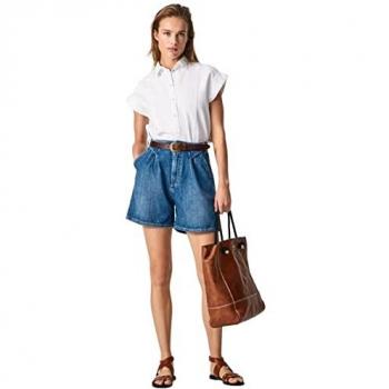 Pepe Jeans Women's Blue Denim Stella Adapt Shorts W26